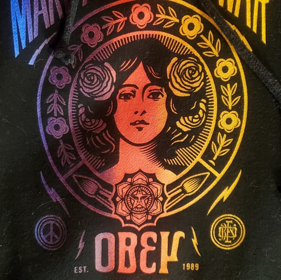 Obey Frieda "make art not war" sweatshirt - Picture 2 of 4
